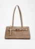 Depend schoudertas van leer met afneenbare schouderriem - Taupe