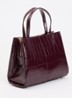 Dinkydorianna handtas met crocostructuur en afneembare schouderriem - Aubergine