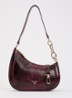 Direction schoudertas met kettingdetail - Aubergine