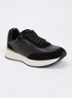 Emotion sneaker met suède details - Zwart