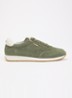 Ettah sneaker van leer met logo - Olijfgroen