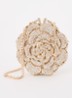 Floral clutch met strass - Goud