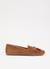 Geen mocassin van leer met franjes - Cognac