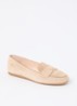 Gina loafer van leer met logo - Beige