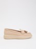 Glissade loafer van leer met franjes - Creme