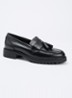 Gracelyn loafer van leer - Zwart