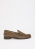 Grates loafer van leer - Bronsgroen
