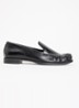 Grates loafer van leer - Zwart