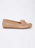Grier mocassin van leer - Donkerbeige