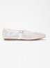 Haislee ballerina met gestrikt detail - Wit