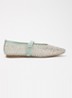 Haislee ballerina met gestrikt detail - Lindegroen