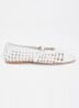 Hazella ballerina van leer - Wit