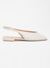 Heartbeat slingback van leer - Wit