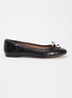 Helenne ballerina van leer - Antraciet