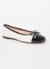 Highest ballerina met lakleren details - Gebroken wit