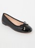 Highest ballerina met lakleren details - Zwart