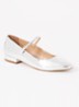 Hipplie ballerina met lakfinish - Zilver
