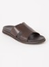 Insight slipper van leer - Donkerbruin