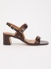 Jiving sandalette van leer - Donkerbruin
