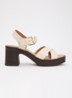 Judge sandalette van leer - Creme