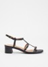 Justly sandalette met slangenstructuur - Zwart