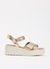 Kinleys sandalette van leer - Goud