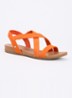 Landies sandaal van nubuck - Orange