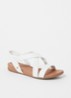 Landies sandaal van nubuck - Gebroken wit