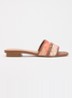 Leti sandaal met leren details - Orange
