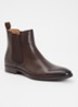 Matchin chelsea boot van leer - Donkerbruin