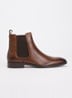 Matchin chelsea boot van leer - Oranjebruin
