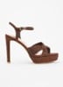 Mayve sandalette met strass - Donkerbruin