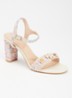 Mention sandalette met tweed-look - Roze