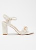 Mention sandalette met tweed-look - Wit