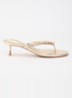 Mimis sandalette van leer met strass - Goud