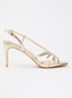 Morning sandalette van leer met metallic finish - Goud