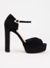 Myans sandalette van leer - Zwart
