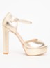 Myans sandalette van leer - Goud