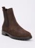 Poema chelsea boot van leer - Donkerbruin
