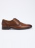 Sole veterschoen van leer - Cognac