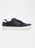 Tawly sneaker van leer met details van suède - Donkerblauw