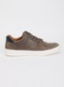 Tawly sneaker van leer met details van suède - Grijs