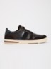 Terence sneaker van leer met details van suède - Donkerbruin