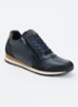 Thame sneaker van leer met ritsdetail - Donkerblauw
