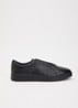 Troys sneaker van leer - Diepzwart