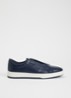 Troys sneaker van leer - Donkerblauw