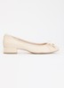 Wide Fit Amazing ballerina van leer - Creme