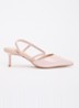 Wide Fit Charming slingback met glitter - Roze