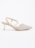 Wide Fit Charming slingback met glitter - Goud