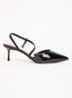 Wide Fit Charming slingback met glitter - Zwart